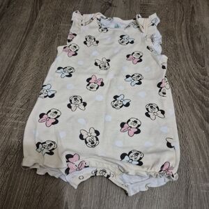 Disney Cream and Black Baby Romper